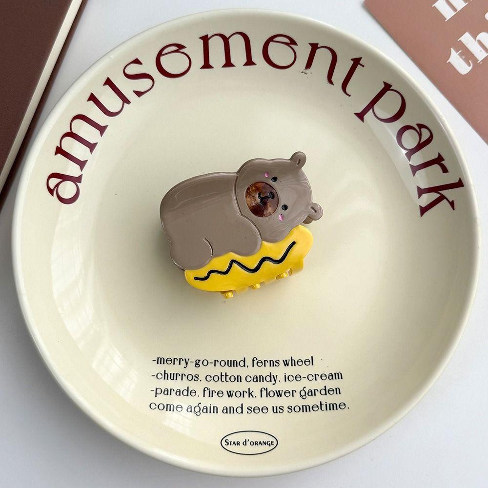 Acetic Acid Acetate Cat Hair Claw Capibara Corgi Dog Shark Clip Creative Animal Hair Clip  Daily