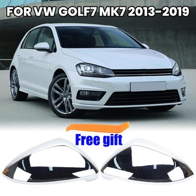 Rearview Mirror Cover Cap For VW Golf7 MK7 2013 2014 2015 2016- Chrome With Buckle Side Mirror Cover Cap Car Accessories
