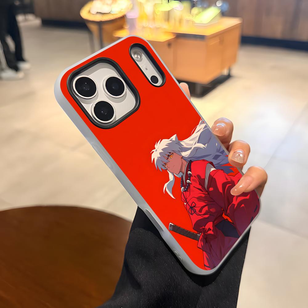 Anime I-Inuyasha Phone Case For IPhone 17 Air 16 E 15 14 Plus 13 12 11 Pro Max Jelly 2 In 1 Protective Case
