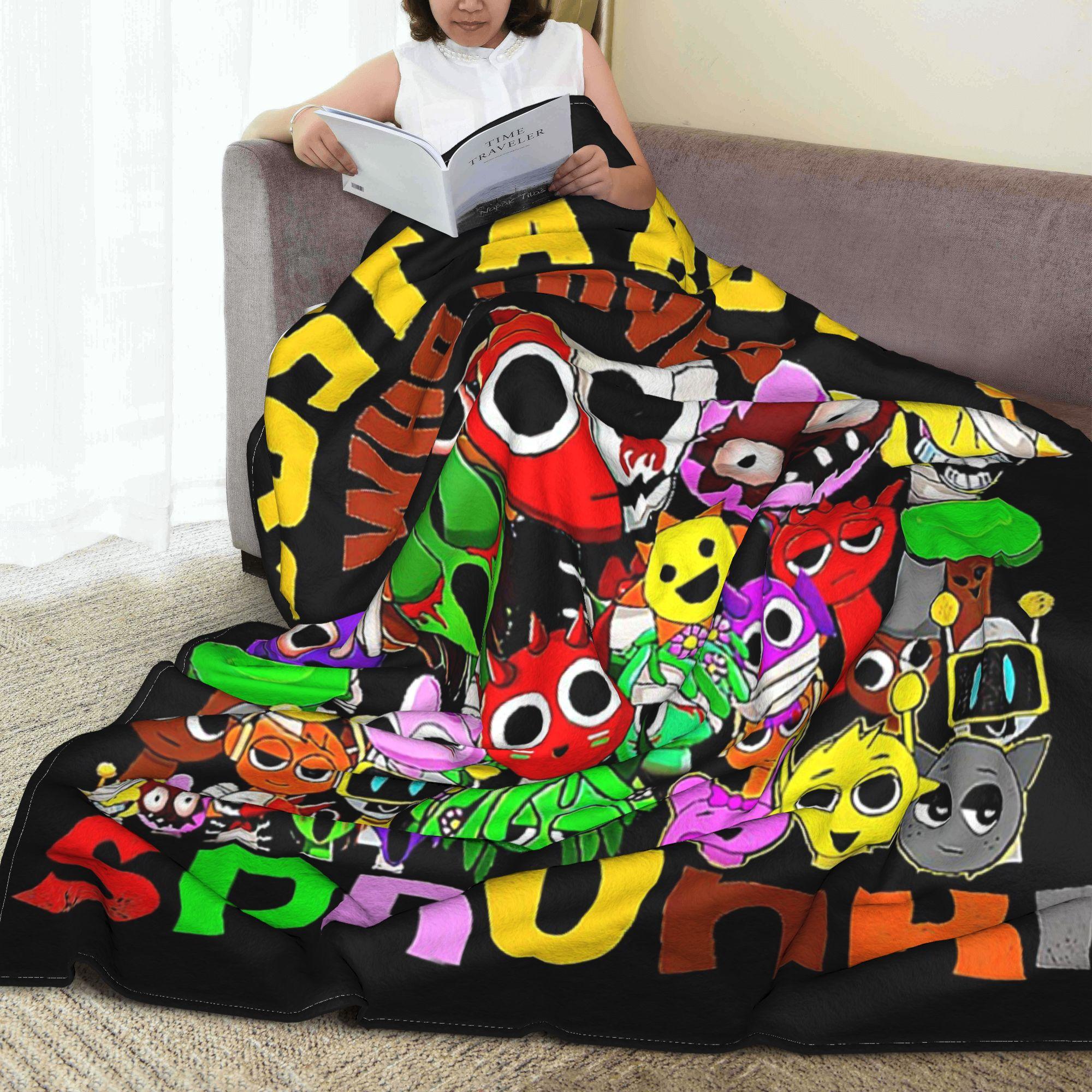 Exquisite Fashion Items Unisex Sprunki Incredibox Boys Just A Boy Who Loves Blanket Warm Flannel Sofa Throw Blanket For Couch Bedding Travel Throws Bedspread