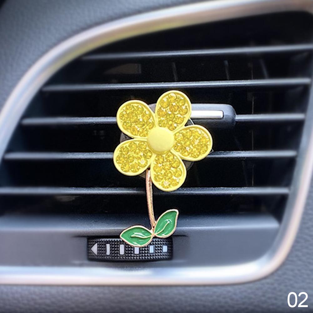 1/3PCS Crystal Flower Car Air Freshener Lovely Little Butterfly Ladies' Car Perfume Decoration Clip air refresher car fragrance