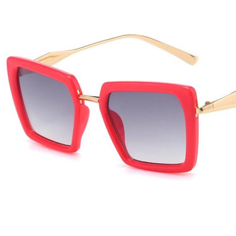 

ГОРЯЧИЕ Простые Солнцезащитные Очки Анти-УФ Очки Конфетный Цвет Очки Квадратные Google Ретро Декоративные Хип-Хоп Солнцезащитные Очки as picture красный