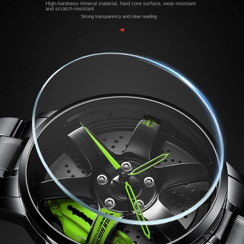 Ceas cu butuc de roți TE37 original SVJ, ceas tridimensional, cu masă rotativă, masă de modificare a mașinii, impermeabil, luminos, hidraulic, pentru bărbați