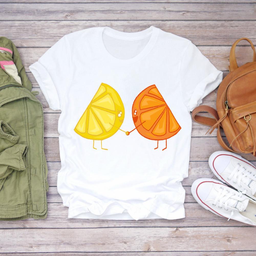 Colored Cartoon Fruit Tshirts  Avocado and Pineapple Tshirts Plussize Casual Tshirt Daily Streetwear Women Casual Tops