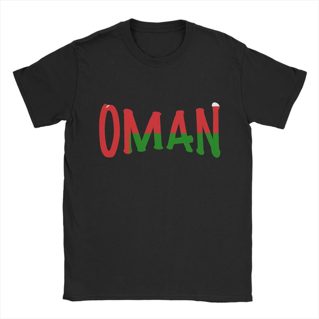 Oman Flag  T Shirt for Men 100 Cotton Vintage TShirts O Neck  Tee Shirt Short Sleeve Tops Plus Size