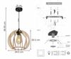 MODERNE HOLZ-LED-DECKENHÄNGELEUCHTE