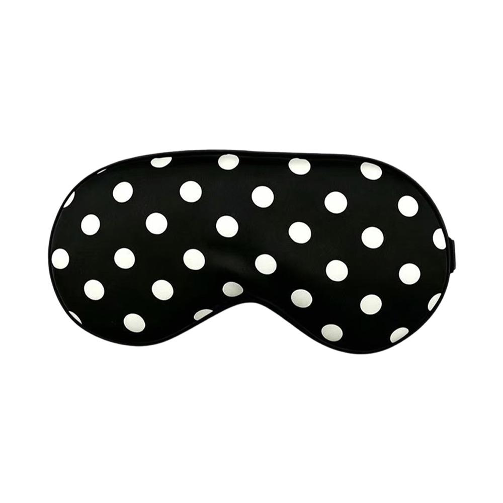 Soft Texture Eye Protection Mask Polka Dot Blackout Eye Patches Travel Eye Mask Home Relaxation чёрный