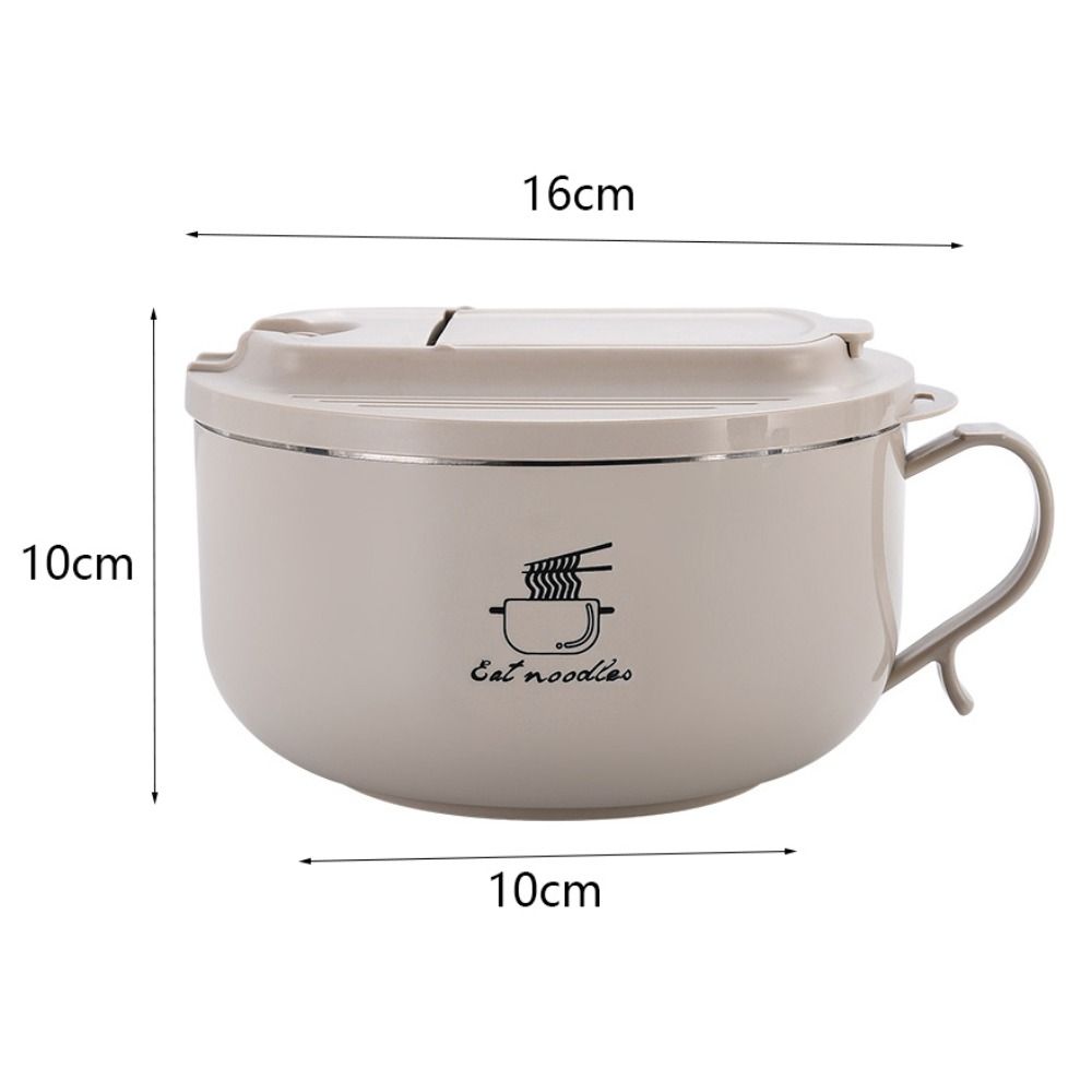 Stainless Steel Ramen Bowl 1300ml Lunch Box Kitchen Tableware Instant Noodle Bowl Worker