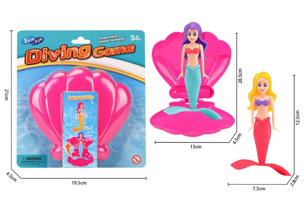 Mermaid Shell Water Play Toys - Sinking & Rotating for Kids
