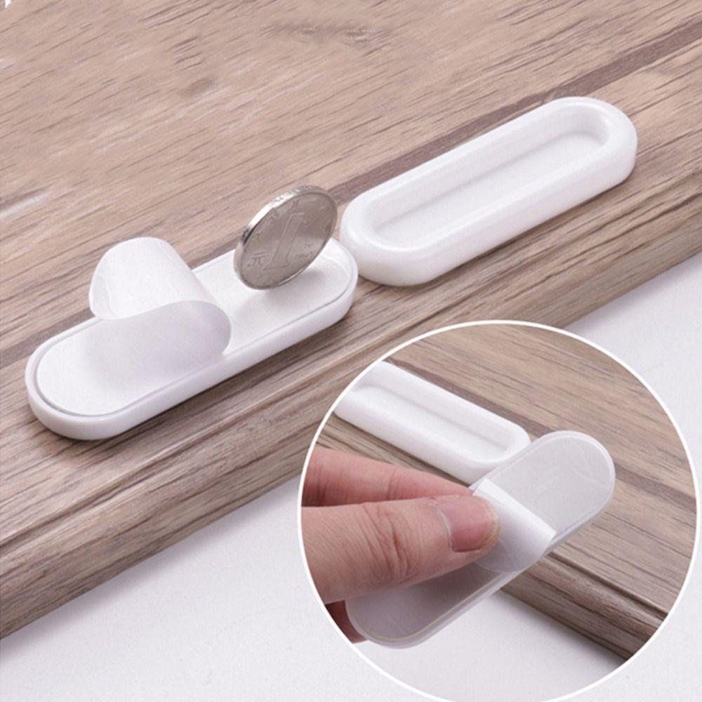 4Pcs Oval Self-adhesive Door Knobs Non-slip Adhesive Strength Non-slip Grip Handles Universal Auxiliary Doors Handles