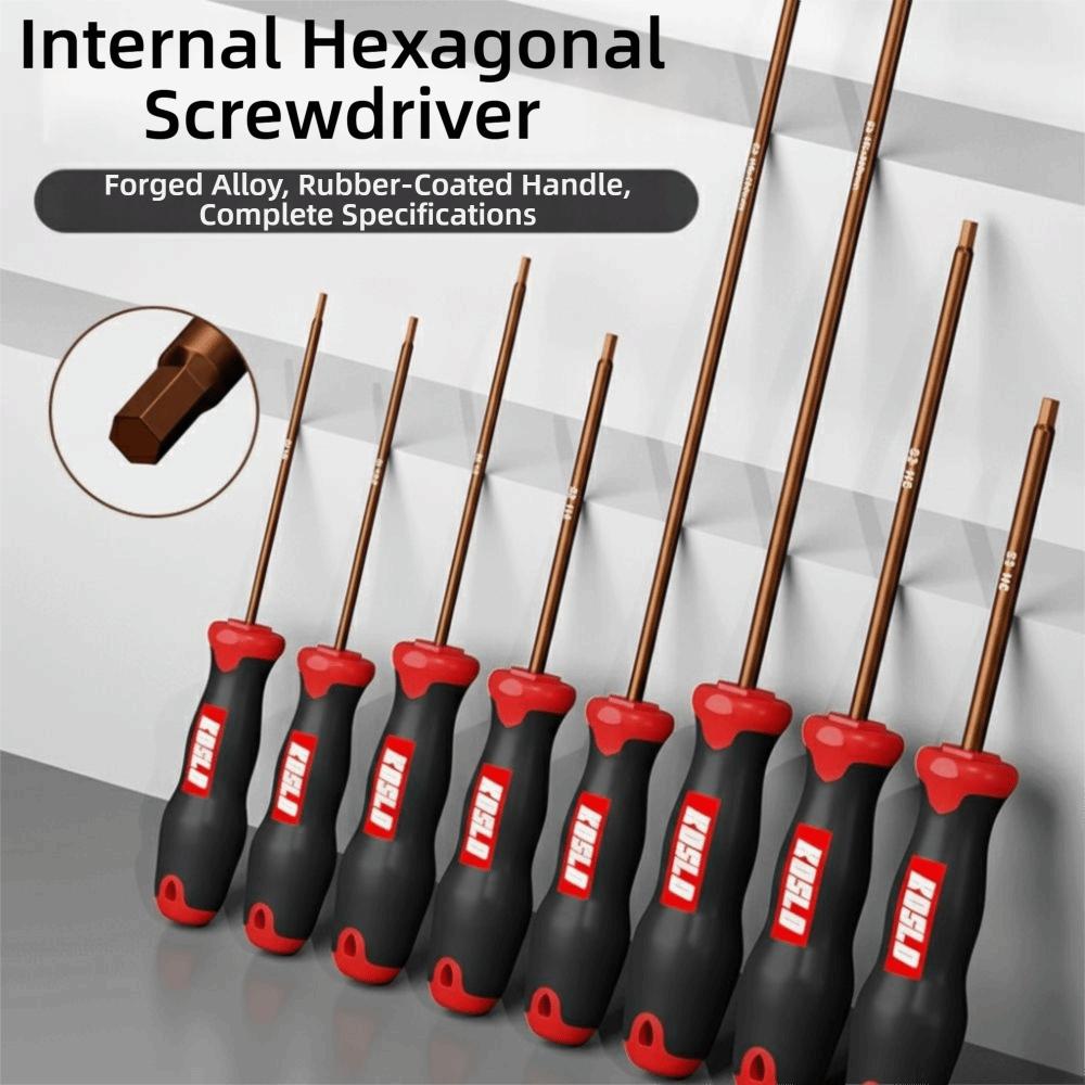 New Internal Hex Hexagonal Screwdriver Extended Length H2.5/4mm Hexagonal Wrench Straight Shank Hand Tool