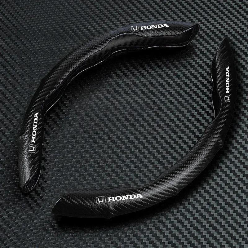 2025 Hot Universal Non-Slip 2 Halves Car Steering Wheel Cover Carbon Fiber Booster Cover For Honda Civic XR-V HR-V Accord Odysse