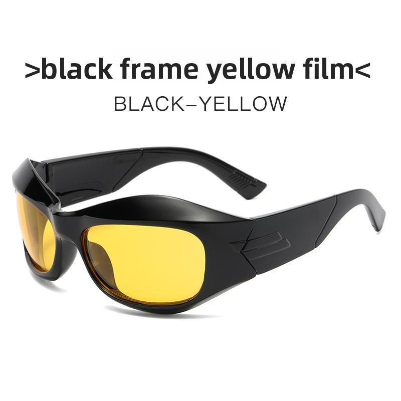Punk Hiphop Trendy Sunglasses With Polycarbonate Lenses For Streetwear And Outdoor Activities