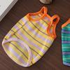 Pet Spring Thin Striped Vest Cat Breathable Sunscreen Vest Teddy Small Dog Top Dog Clothes for Small Dogs