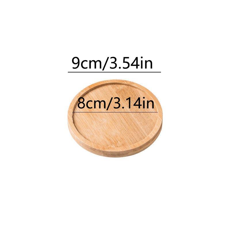 Wooden Tray Multi Bamboo Multi Shape Wooden Holder Pot Tray Coffee Coaster Home Garden Decor Photography Props