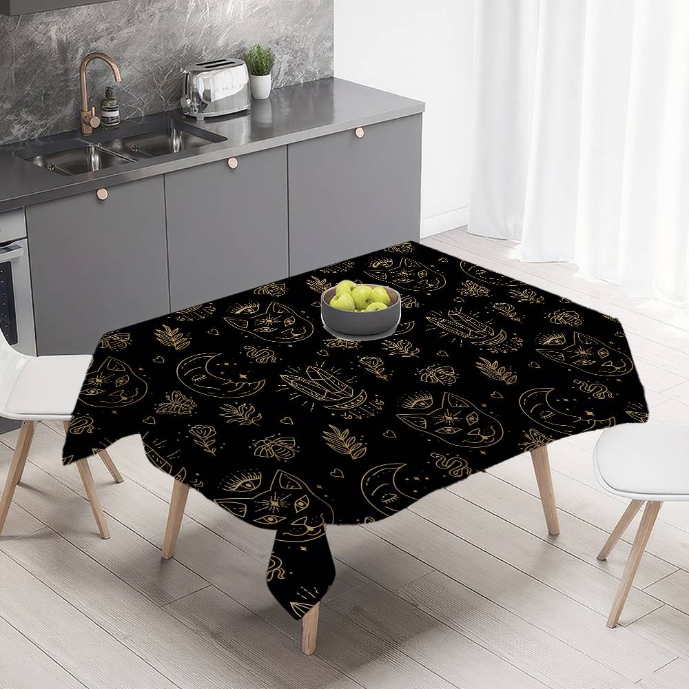 Witches Moon Tarot Table Cloth Rectangular Stain Tablecloth Oilcloth Mantel Mesa Impermeable Tablecloth Decoration