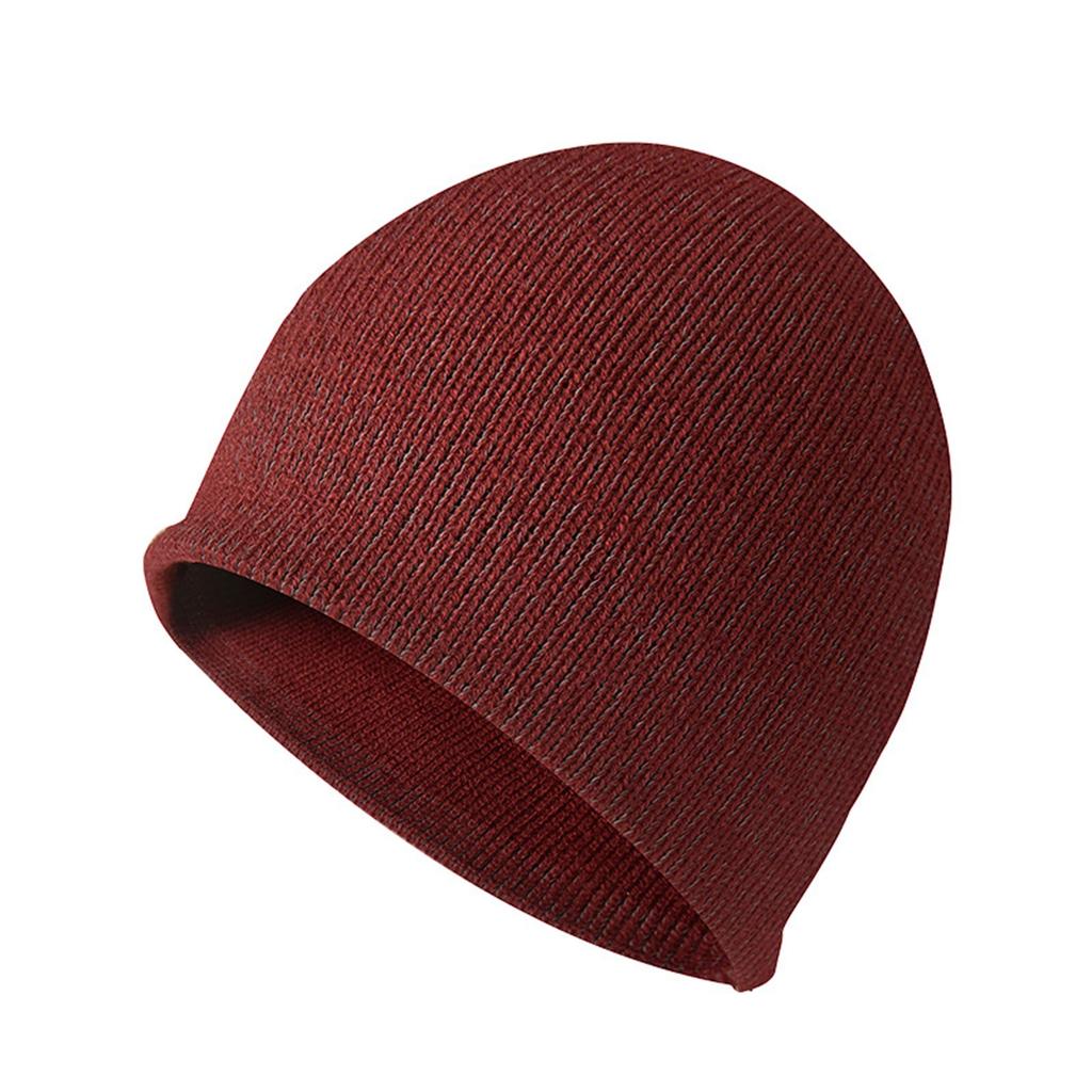 Reflective Knitted Hat for Men Women Winter Sport Unisex Cuffed Warm Winter Hat Windproof Cycling Hat for Skiing Cycling