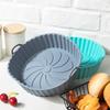 1pc Silicone Air Fryers Oven Baking Tray Pizza Fried Chicken Airfryer Silicone Basket Reusable Airfryer Pan Liner Accessories