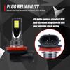 CRAKES 2pcs Car H11 H8 H9 COB 60W 6000K LED Headlight Fog Lamp Bulb Halogen Kit Clear White Light