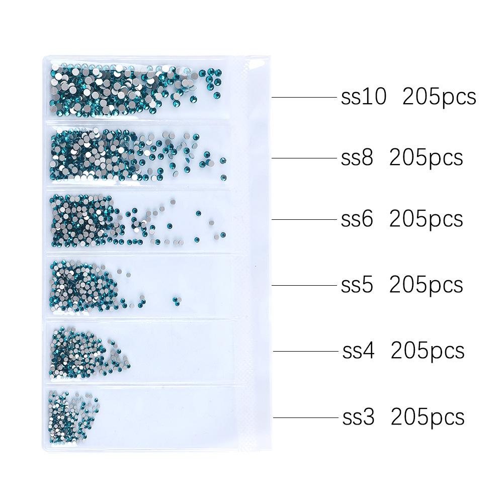Flat Bottom Rhinestone Nail Drill Diy Nail Mobile Phone Case Sticker Drill, Jewelry Accessories, Bag Size Mixed Nail Drill