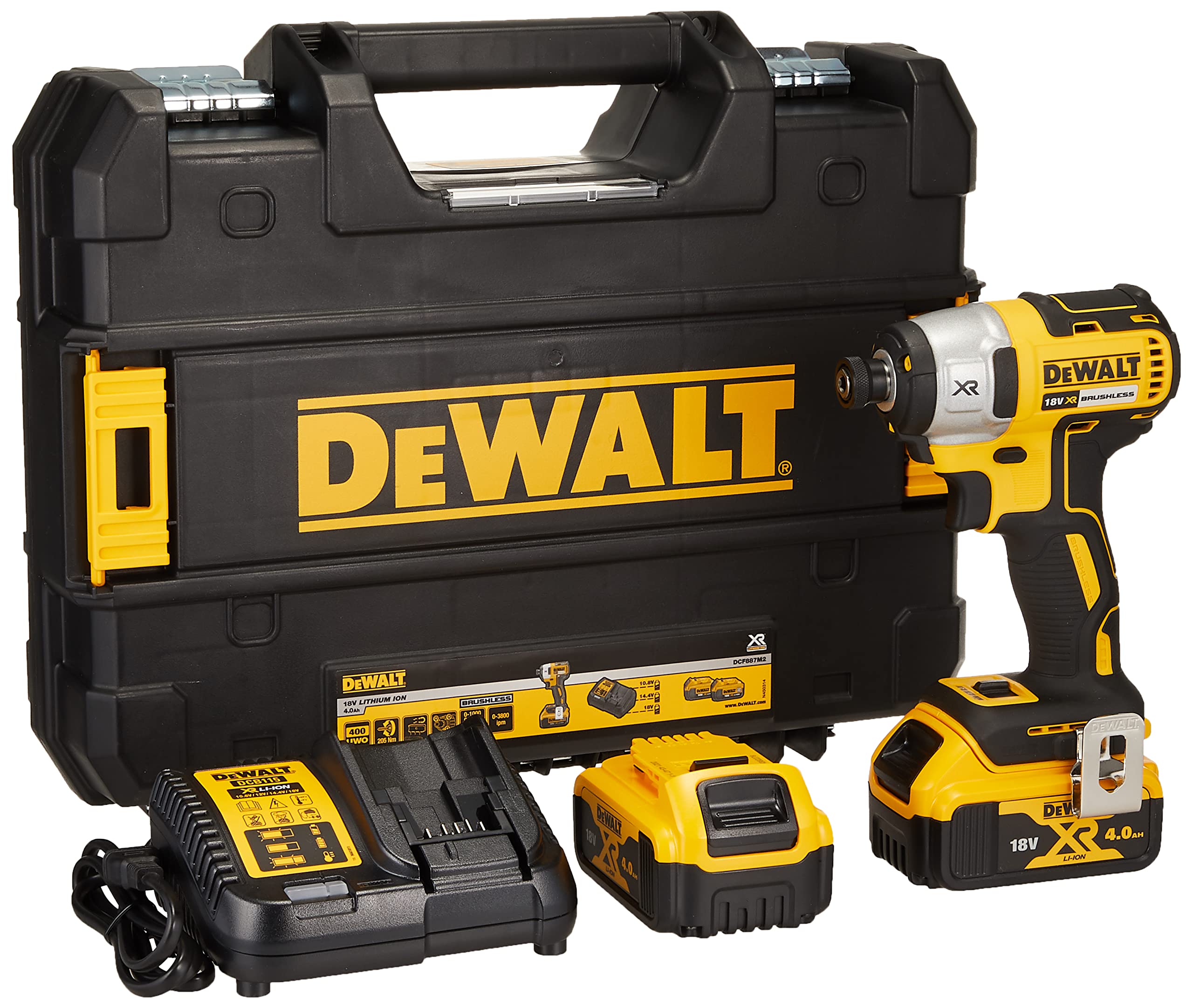 

DeWalt 18V Brushless Impact Driver with 2 Chargers (DEWALT) (DCF887M2-JP)