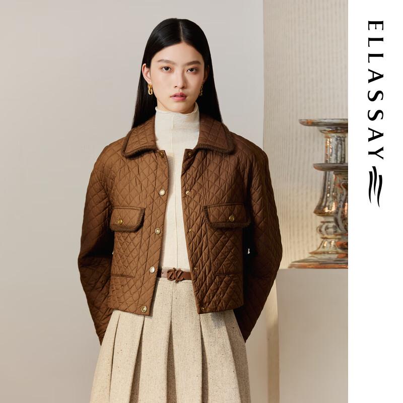 ELLASSAY Women's Casual Quilted Padded Jacket