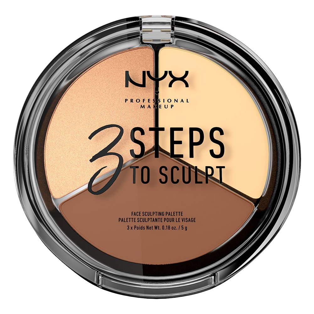 NYX Professional Makeup 3 passaggi per scolpire la tavolozza di scultura del viso 02 Color Light