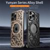 Luxury Metal Alloy Phone Case For iPhone 16 15 17 Pro Max 360°Rotating Bracket Magsafe Lens Protect Shockproof in-vehicle Cover