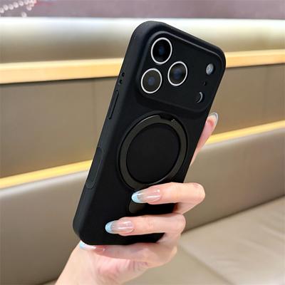 Luksusowy Płynny Miękki Silikonowy Pierścień Stojak Uchwyt Magnetyczny Do Etui Magsafe Do iPhone 17 16 15 14 Plus 13 12 Pro Max 11 Air Cover