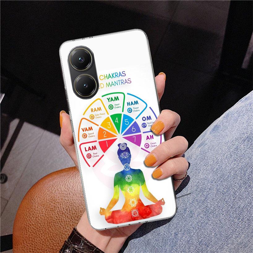Yoga Chakra Spirituell Energi Universum Phnoe Fodral för Xiaomi Poco X5 X6 X7 Pro X4 Gt F7 Ultra M8 M7 Redmi 15C 15 13C 13 12C 12 Un