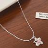 Summer Fresh Pink Star Necklace - Sweet Versatile Clavicle Chain for Women