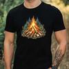 T-Shirt Herren Lagerfeuer Motiv Baumwolle Größe XS bis 5XL