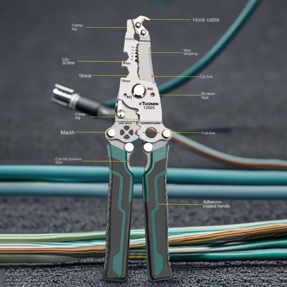 Fast Cutting Electrician Crimpe Pliers High-carbon Steel Wire Stripper Hand Tool