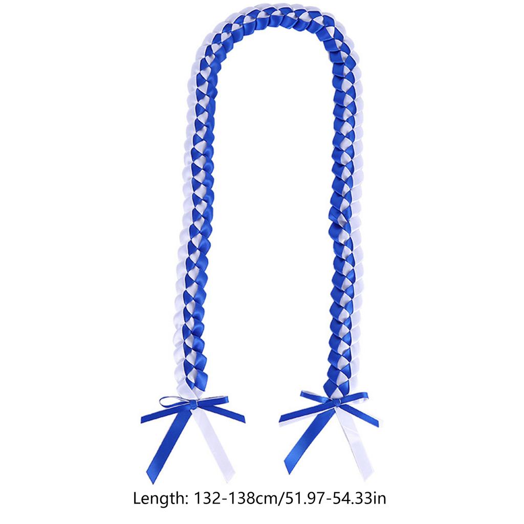 Elegant Double Layer Graduation Ribbon Necklace Pendant String Graduation Ribbon Wreath Honor Rope for Graduation