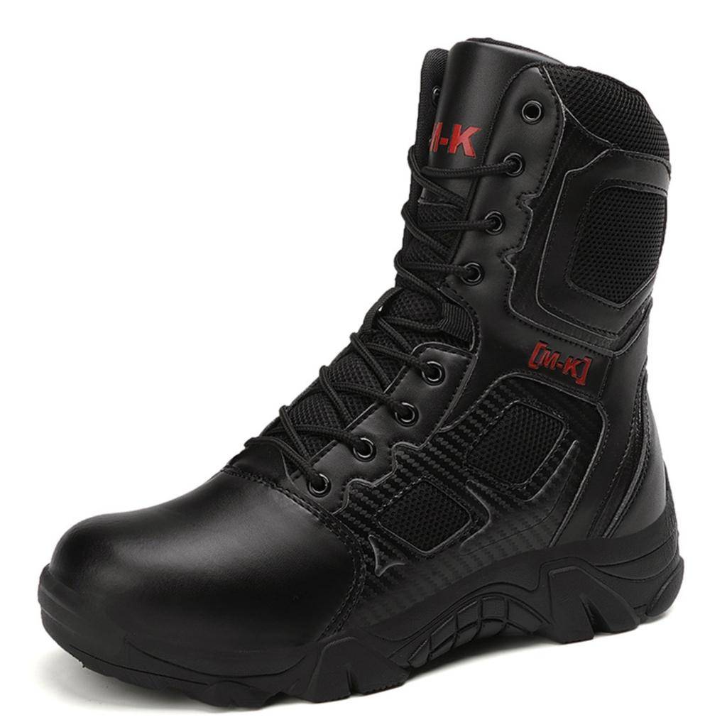 Men's Military Boots Steel Toe Shoes Anti-smash And Anti-puncture Outdoor Hiking Boots