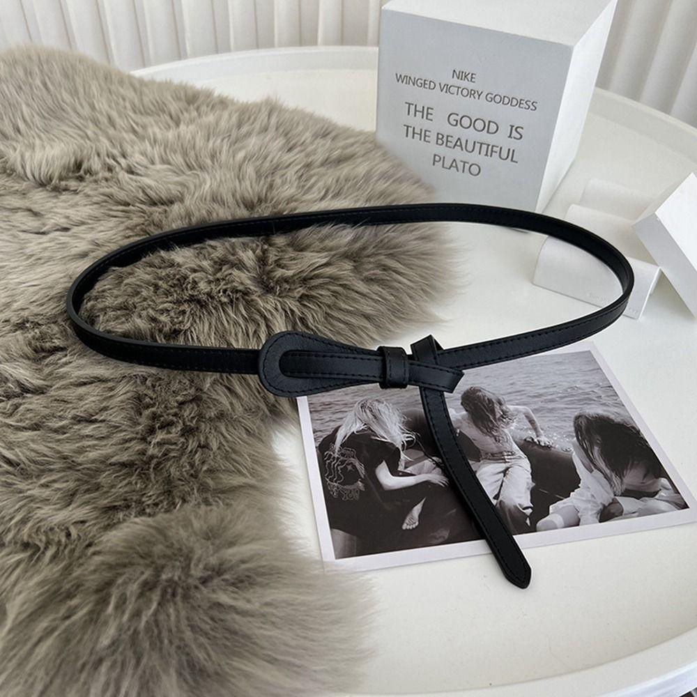Dress Sweater PU Leather Bowknot Summer Thin Belt Corset Belt Women Waist Belt Adjustable Waistband