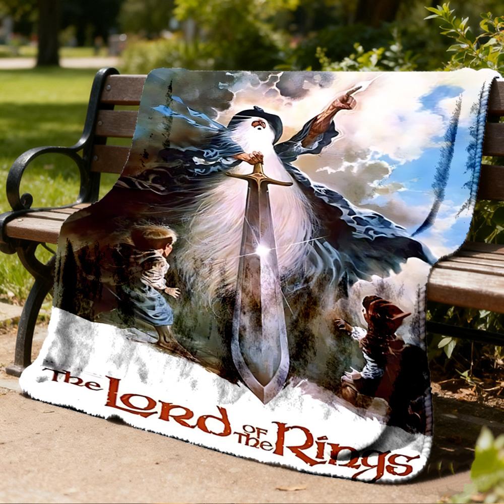 1pc Lord of the Rings Outdoor Flannel Throw Blanket Soft, Lightweight & Warm