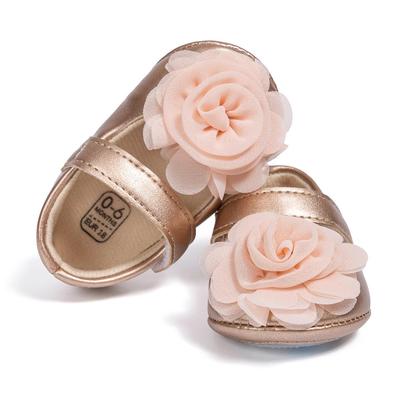 2024 Spring & Autumn Flower Velcro Princess Baby Walker Shoes