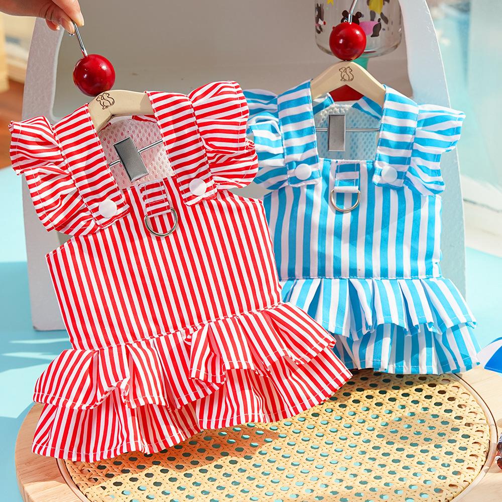 Princess Style Dog Clothes Traction Cat Strap Skirt Cat Dress Teddy Pet Corgi Dog Supplies