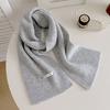 High quality~ blended knitted twist solid color thickened soft waxy scarf women's autumn and winter versatile couple scarf
