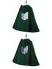 Attack On Titan Captain Cloak Anime Costume for Halloween - Wings of Freedom Green DIY Toy Role-Playing