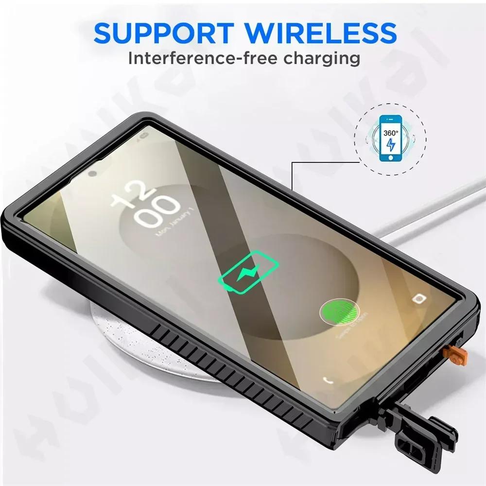 Custodia Impermeabile per Samsung Galaxy S25 S24 S23 S22 Ultra FE A55 A35 A54 4G 5G IP68 Scatola con Guscio in Alluminio 4G 5G Nuoto Telefono di Lusso