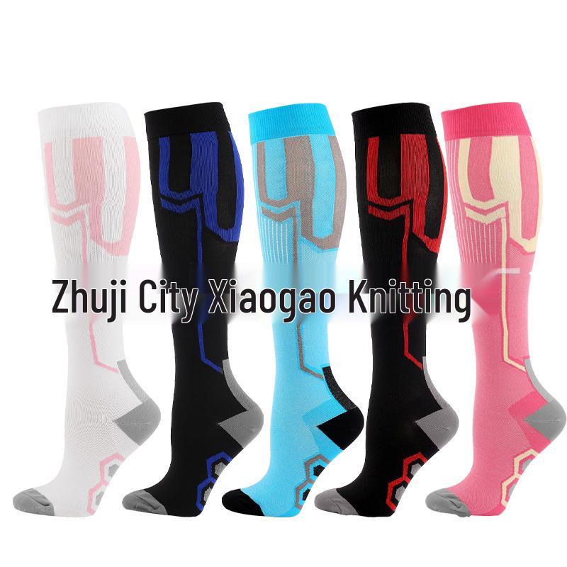 Unisex Long Compression Socks for Cycling, Running, and Marathon