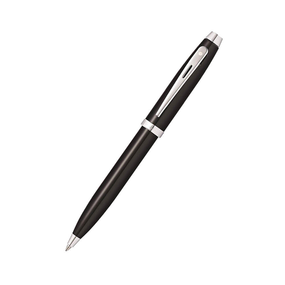 Sheaffer 100 Black Lacquer/Chrome Plated Pen (Ballpoint)