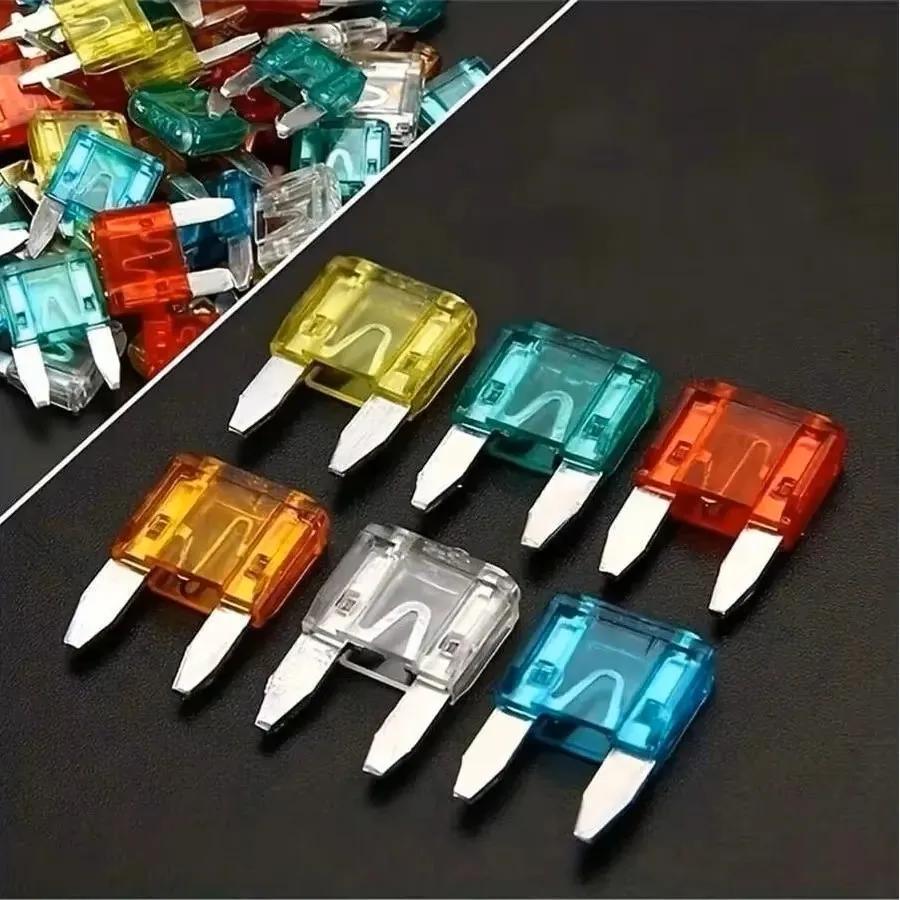 60pcs Auto Car Truck Mini Fuse Blade 5A 10A 15A 20A 25A 30A Mixed Kit Fuse Set Assortment Cars Safety Blade Fuses Accessorie