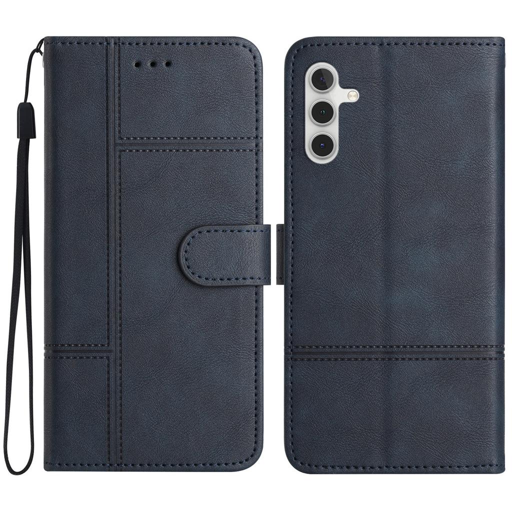 Für Samsung Galaxy S24 FE Hülle Brieftasche Rindsleder Textur Leder Handyhülle