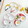 Ceramic Kids' Divided Plate - Cute Dish for Kindergarten Meals & Snacks