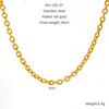 New titanium steel simple light luxury sweater chain new gold necklace stacked with cold