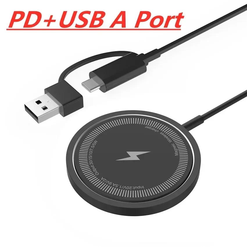 100W Magnetic Chargers Fast Wireless Charger Pad Stand for iPhone 16 15 14 13 12 Pro Max Airpods PD Macsafe Phone Charging Dock