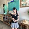 Sexy Spice Girl Style Niche Hollow Shoulder Top Summer Fashion Chic Foreign Style Slim Skinny Short Sleeve T-Shirt